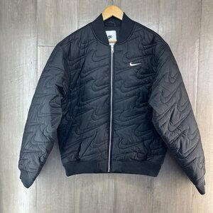 Nike Sportwear Men's Swoosh Quilted OVERSIZED Jacket Black Small FV6151-010